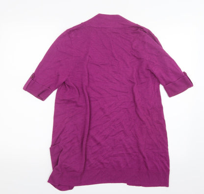 BHS Womens Purple  Knit Cardigan Jumper Size 8