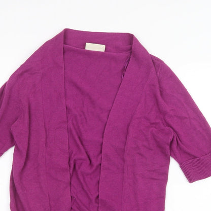 BHS Womens Purple  Knit Cardigan Jumper Size 8