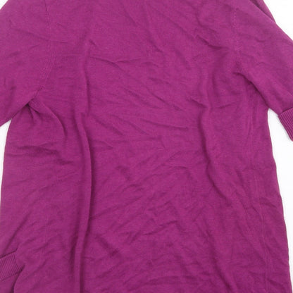 BHS Womens Purple  Knit Cardigan Jumper Size 8