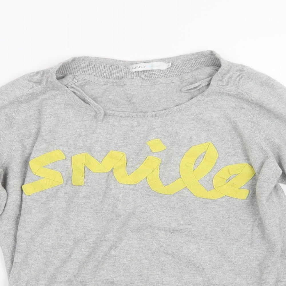 Only Womens Grey   Pullover Jumper Size M