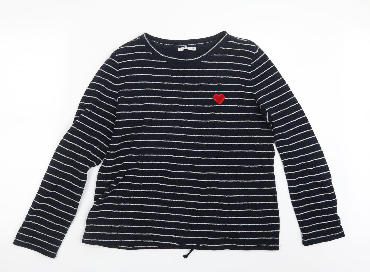 EDC Womens Blue Striped Knit Pullover Jumper Size XL