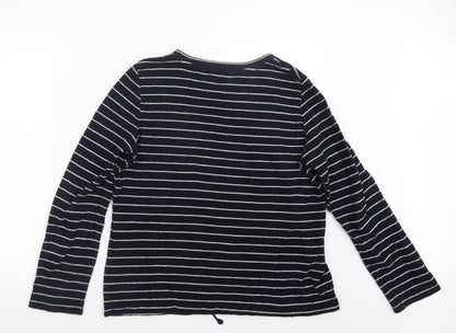 EDC Womens Blue Striped Knit Pullover Jumper Size XL