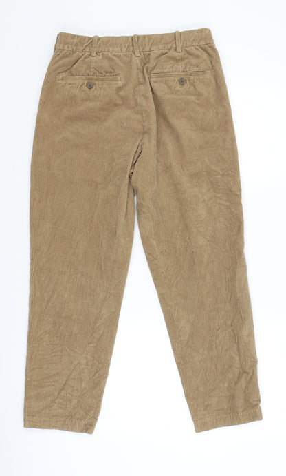 Womens UK Size 8 Preworn Regular Fit  Brown Trousers