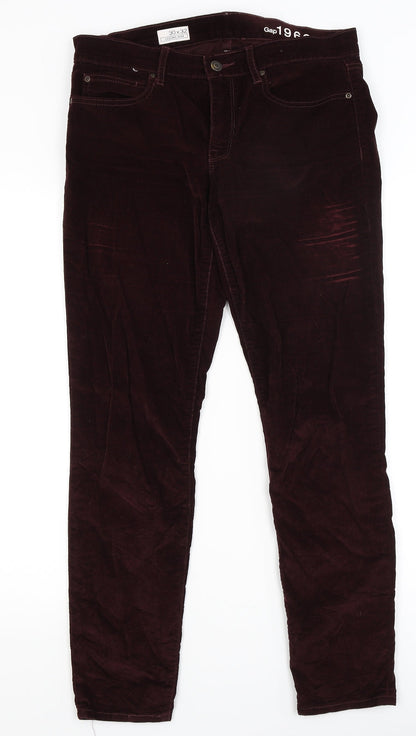 Womens UK Size 12 Gap Slim Fit Jegging Red Trousers
