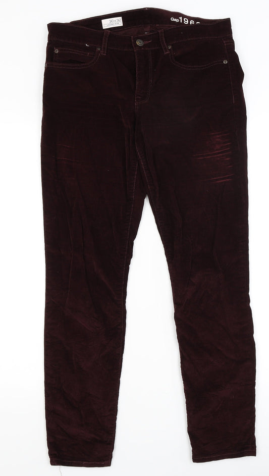 Womens UK Size 12 Gap Slim Fit Jegging Red Trousers