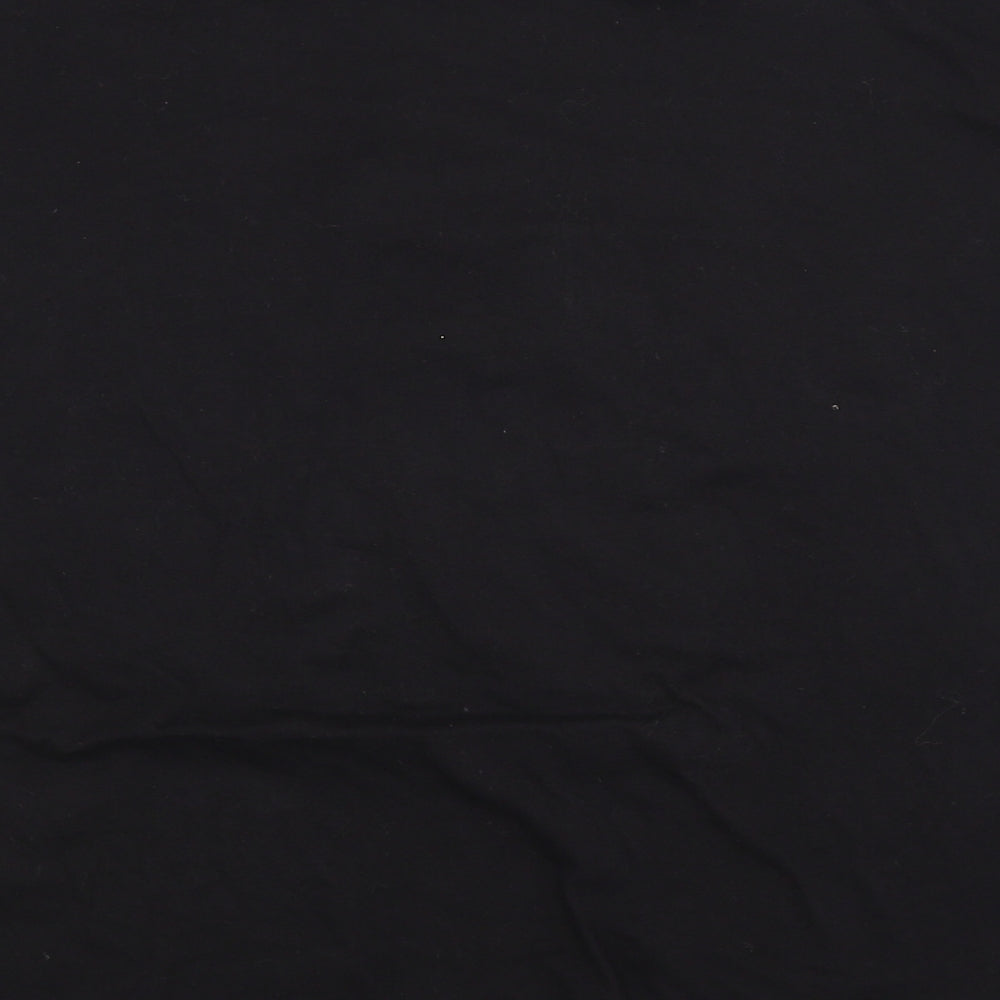 Womens UK Size L Preworn Black Basic T-Shirt