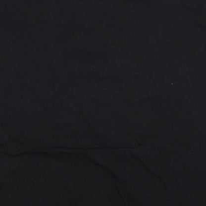 Womens UK Size L Preworn Black Basic T-Shirt