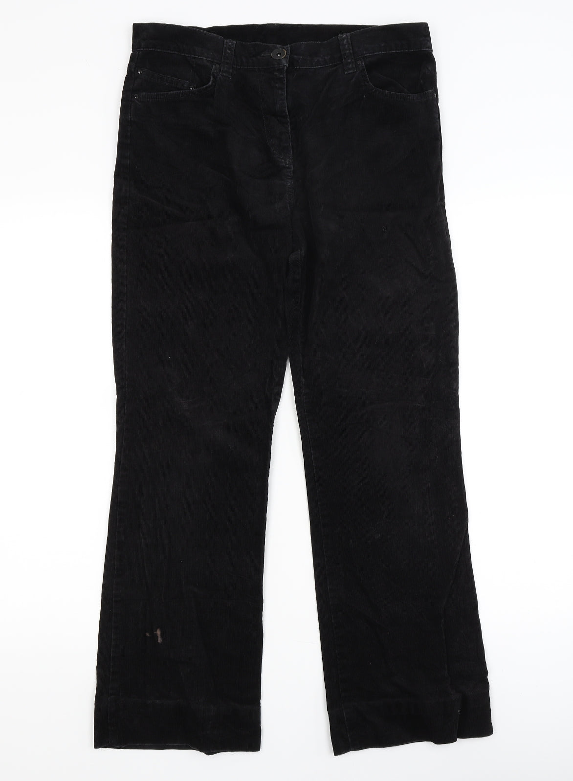 Womens UK Size 10 Marks and Spencer Regular Fit  Black Trousers