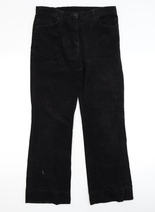 Womens UK Size 10 Marks and Spencer Regular Fit  Black Trousers