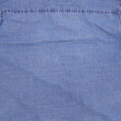 Mens UK Size M Native Youth Blue  Button-Up Long Sleeve Casual Shirt