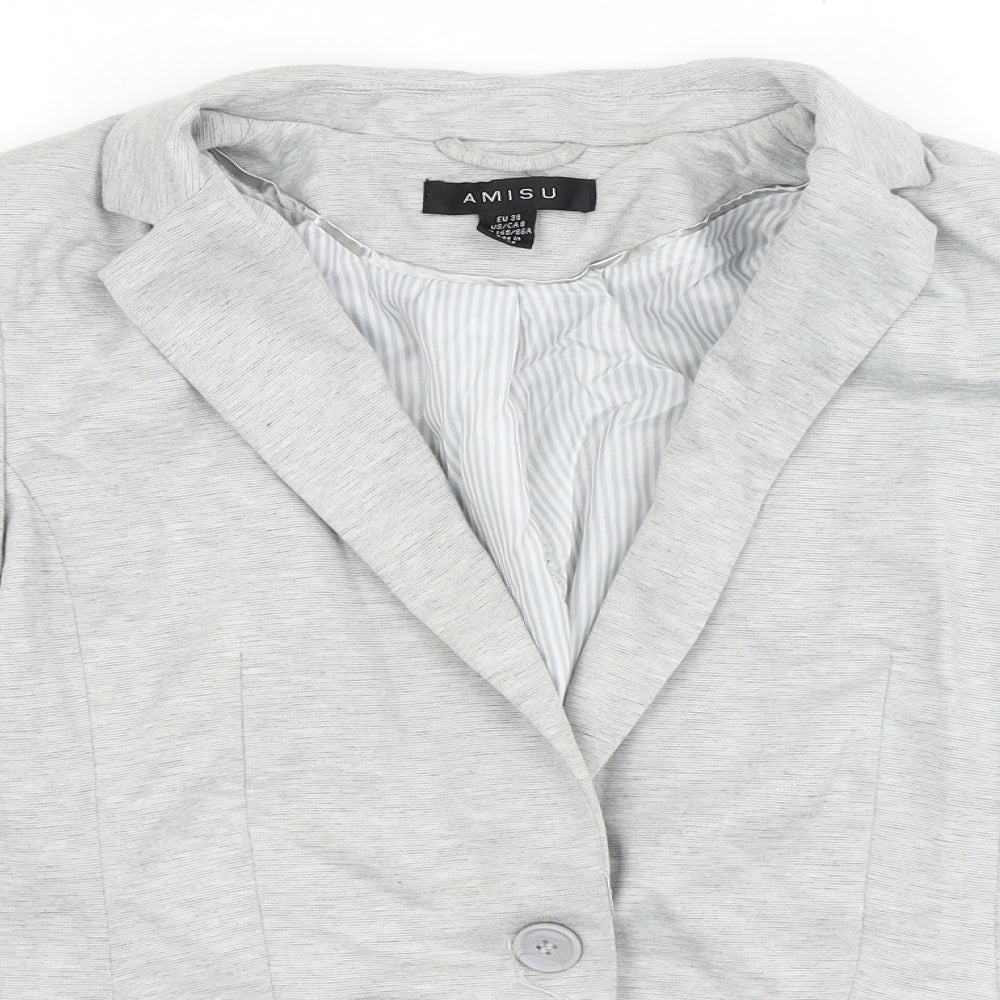 Amisu Womens Grey   Jacket Blazer Size 10