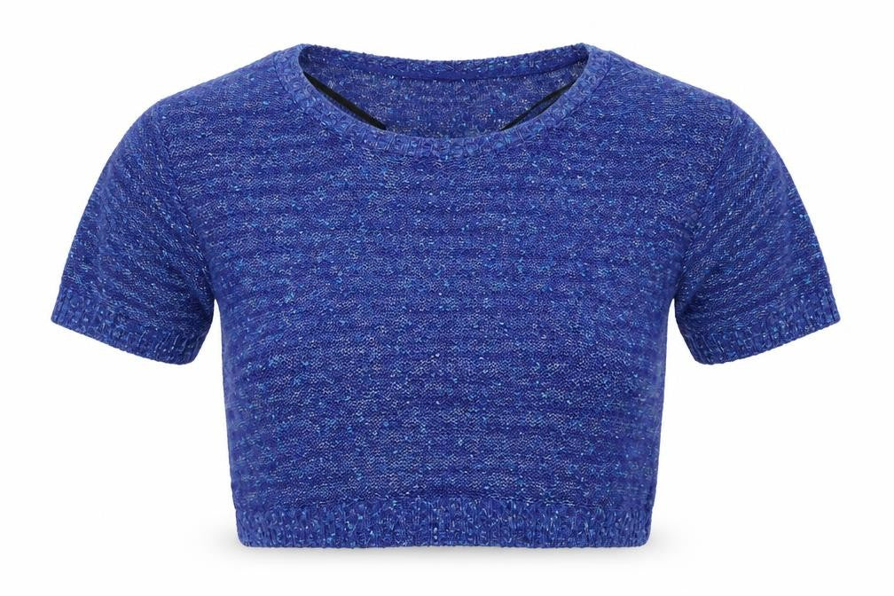 Womens UK Size XS H&M Blue Basic T-Shirt