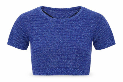 Womens UK Size XS H&M Blue Basic T-Shirt