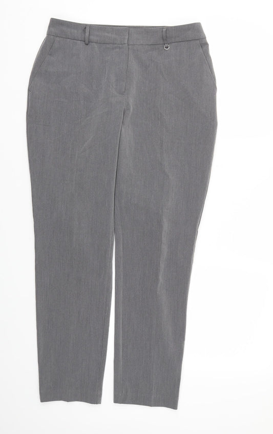 Womens UK Size 10 Dorothy Perkins Regular Fit  Grey Trousers