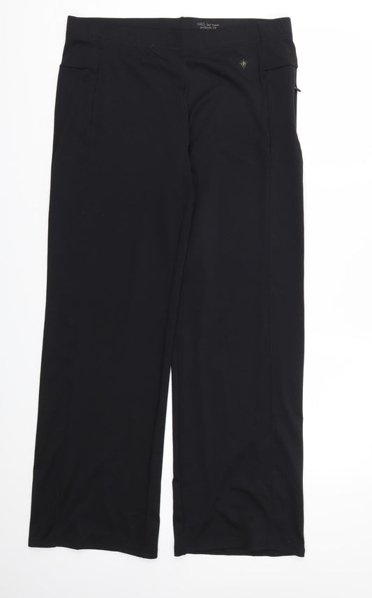 M&S Womens Black   Trousers  Size 18 L31 in