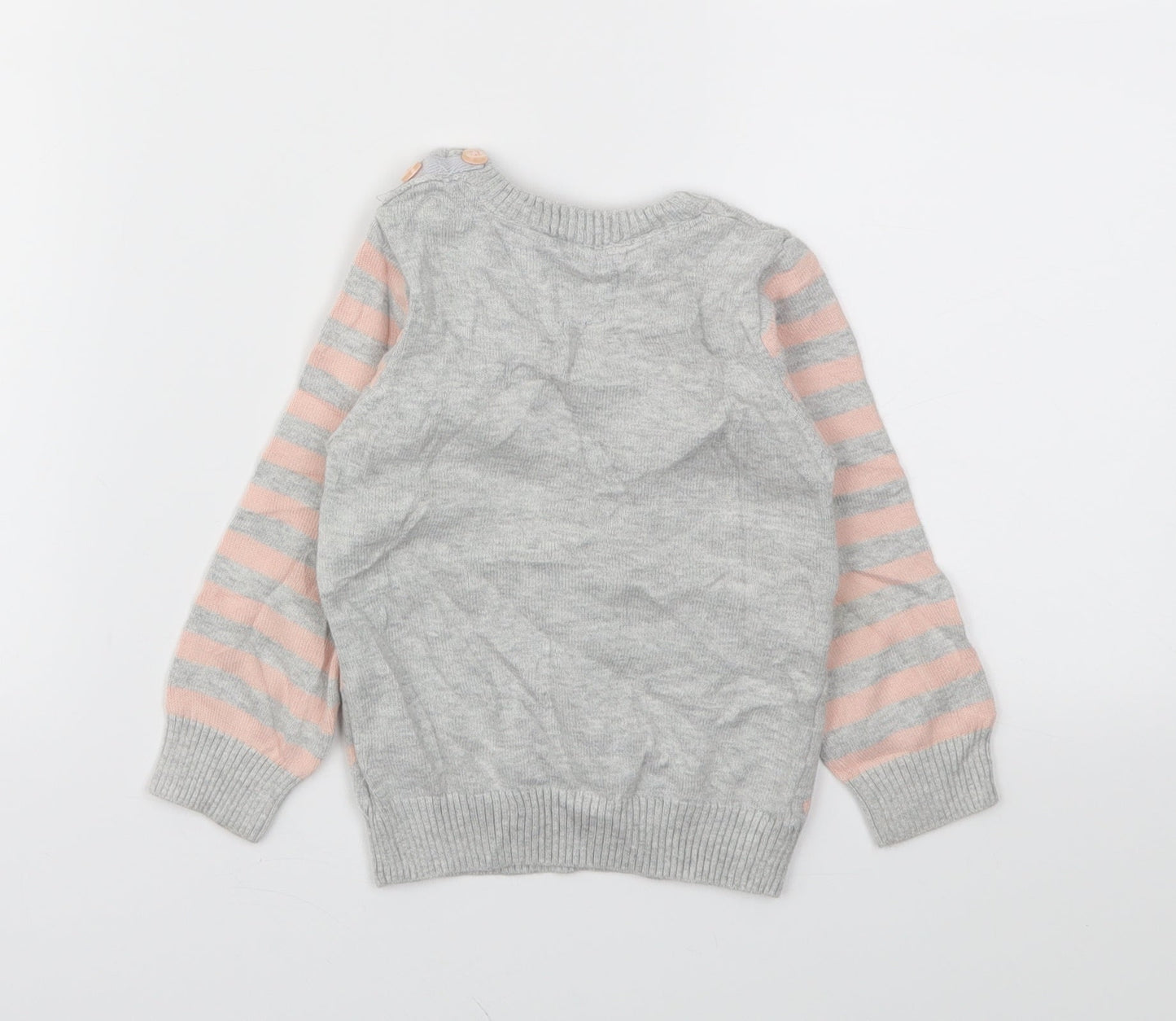 Young Dimension Girls Grey Argyle/Diamond  Pullover Jumper Size 18-24 Months