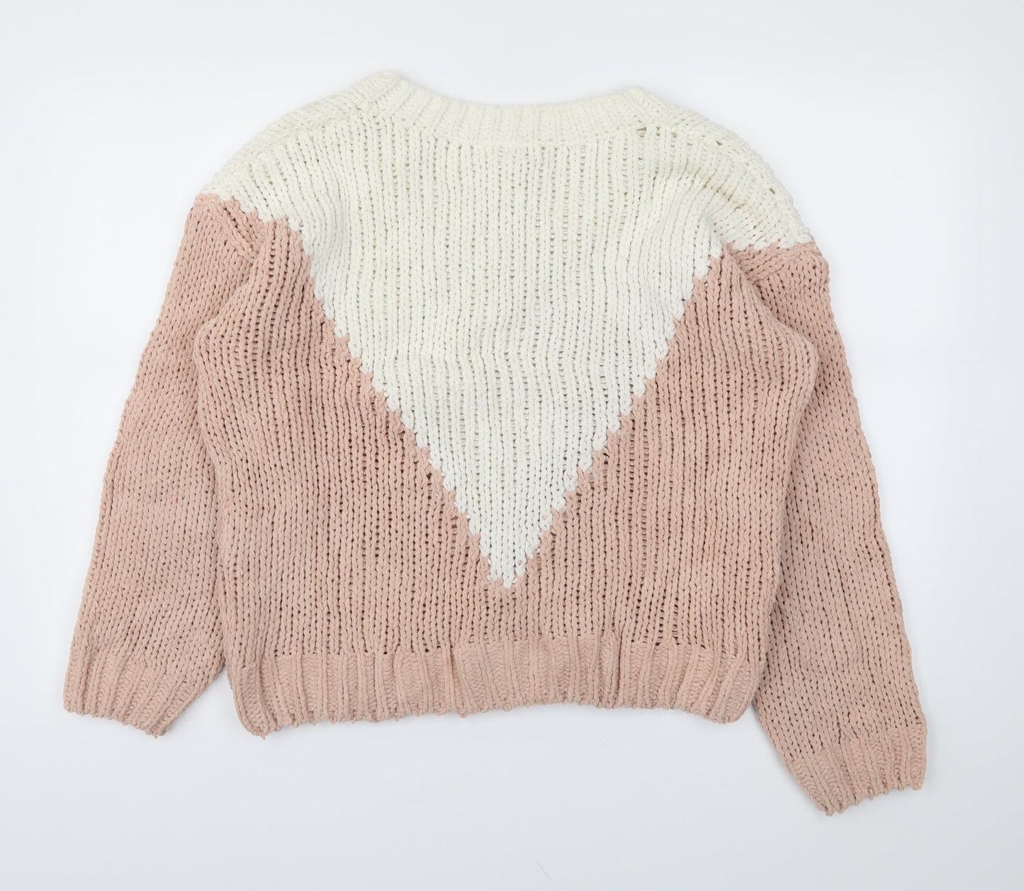FOREVER 21 Womens Orange Striped  Pullover Jumper Size M