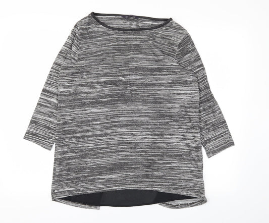 Womens UK Size 10 M&S Grey Basic T-Shirt