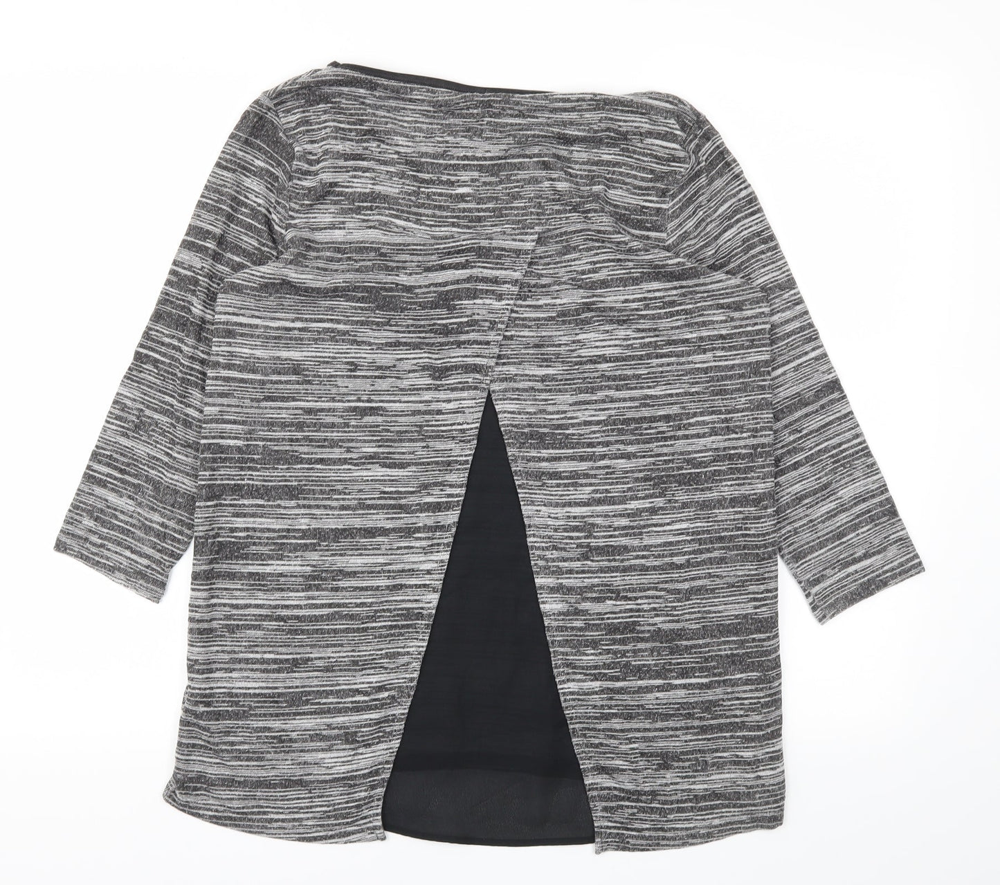 Womens UK Size 10 M&S Grey Basic T-Shirt