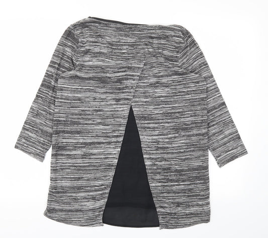 Womens UK Size 10 M&S Grey Basic T-Shirt