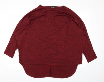 FEELING  Womens Red   Pullover Jumper Size L