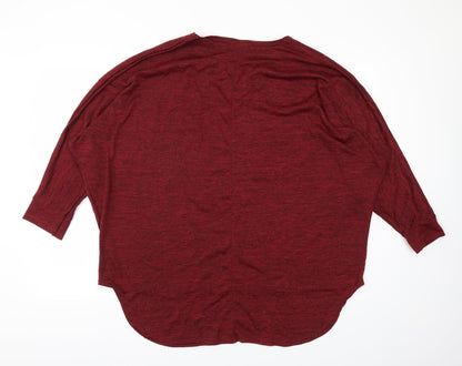 FEELING  Womens Red   Pullover Jumper Size L
