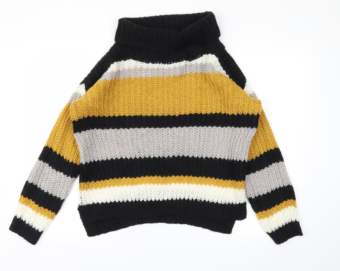 SELECT  Womens Yellow Striped  Pullover Jumper Size 12