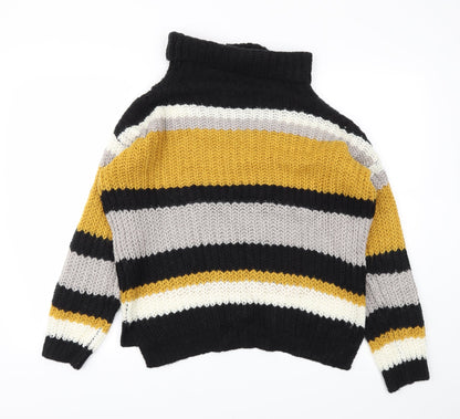 SELECT  Womens Yellow Striped  Pullover Jumper Size 12