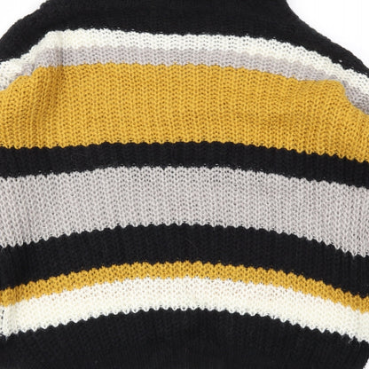 SELECT  Womens Yellow Striped  Pullover Jumper Size 12