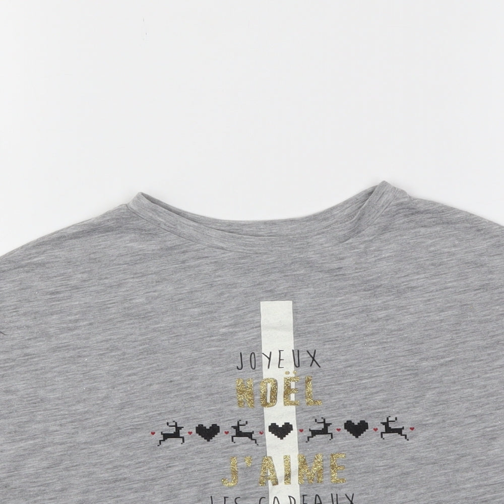 River Island Girls Grey   Basic T-Shirt Size 5-6 Years