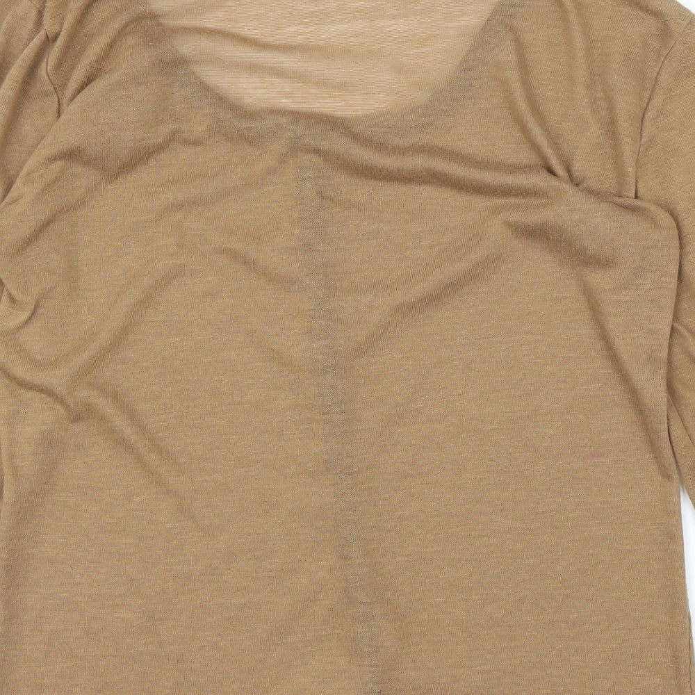 Preworn Womens Brown   Cardigan Jumper Size M  - Flower