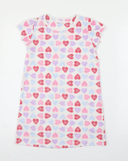 Nutmeg Girls White   Tunic T-Shirt Size 8-9 Years  - Loveheart