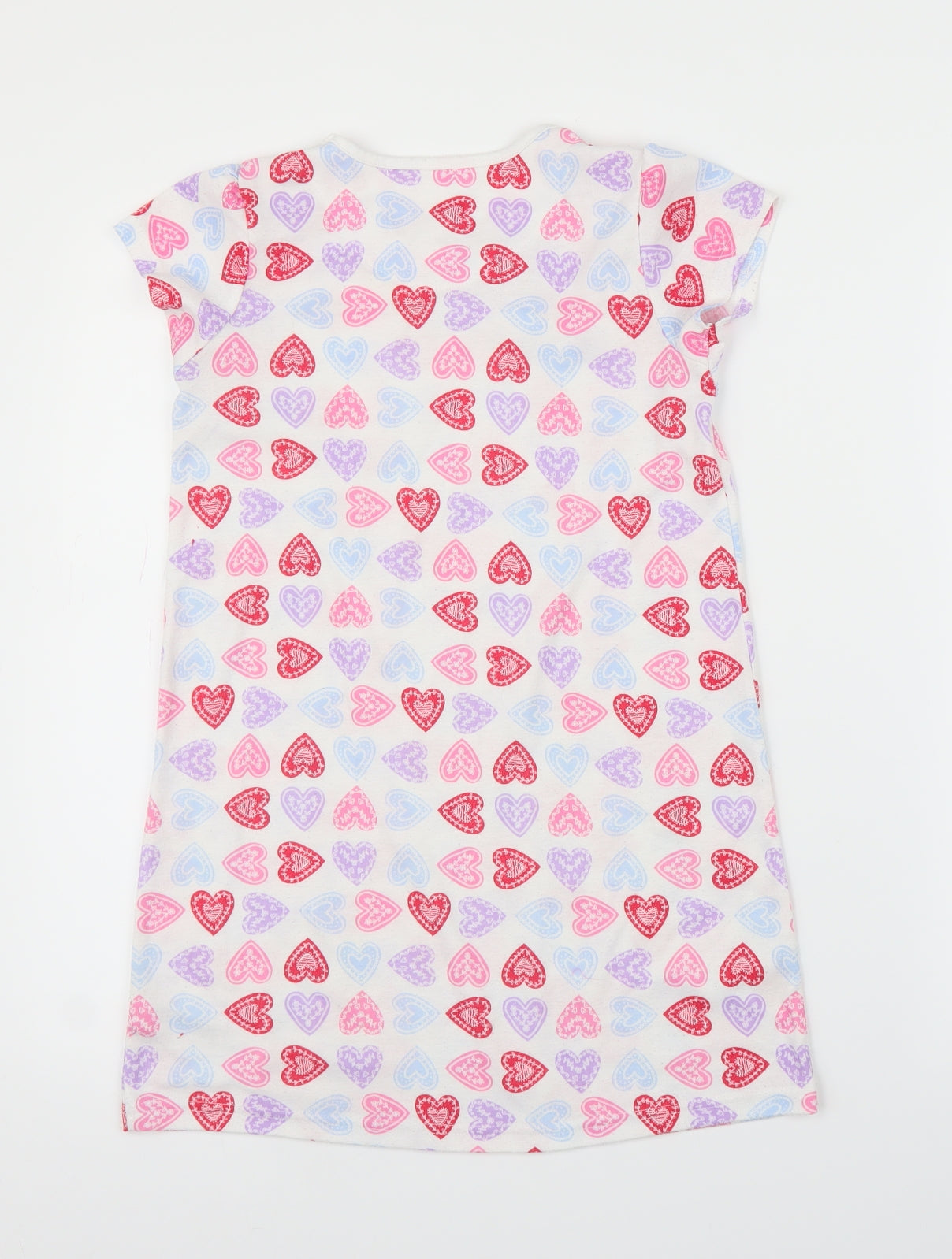 Nutmeg Girls White   Tunic T-Shirt Size 8-9 Years  - Loveheart