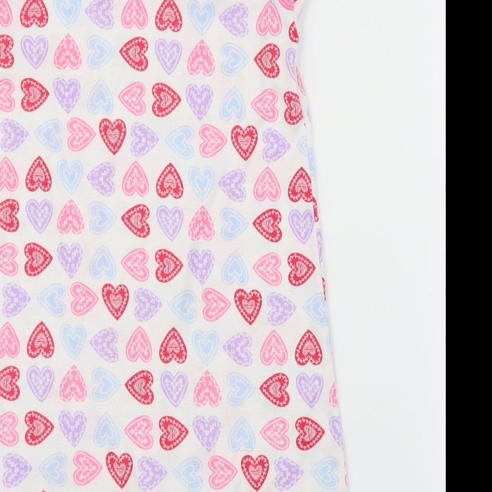 Nutmeg Girls White   Tunic T-Shirt Size 8-9 Years  - Loveheart