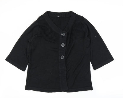 Estelle Womens Black   Cardigan Jumper Size XL