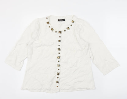 Womens UK Size M Sky Designs White Basic Blouse