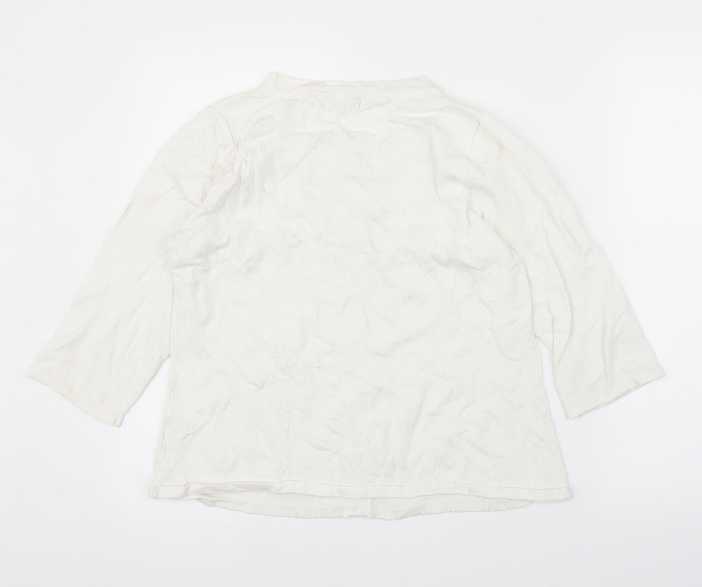Womens UK Size M Sky Designs White Basic Blouse
