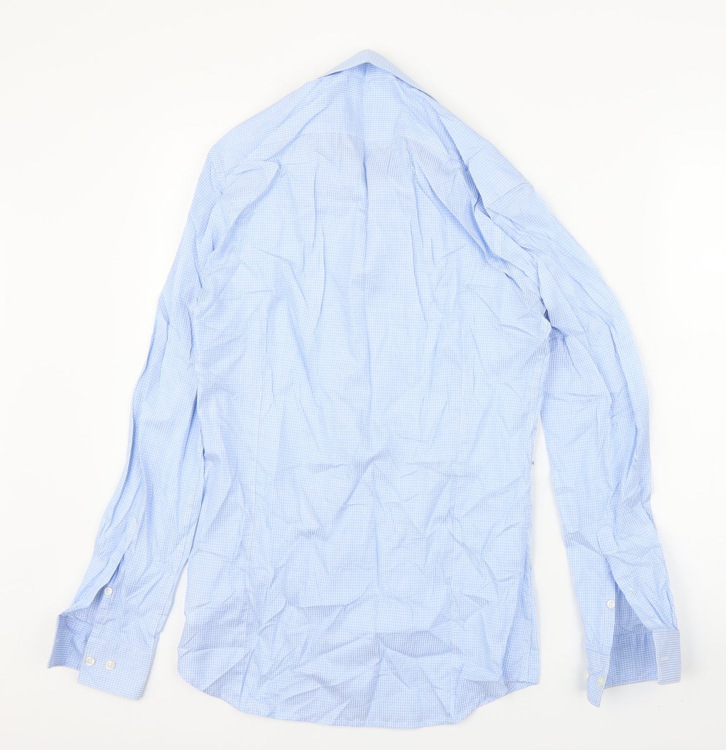 G2000 Mens Blue Check   Button-Up Size 15