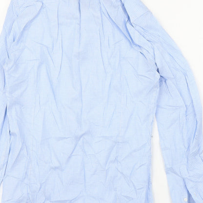 G2000 Mens Blue Check   Button-Up Size 15