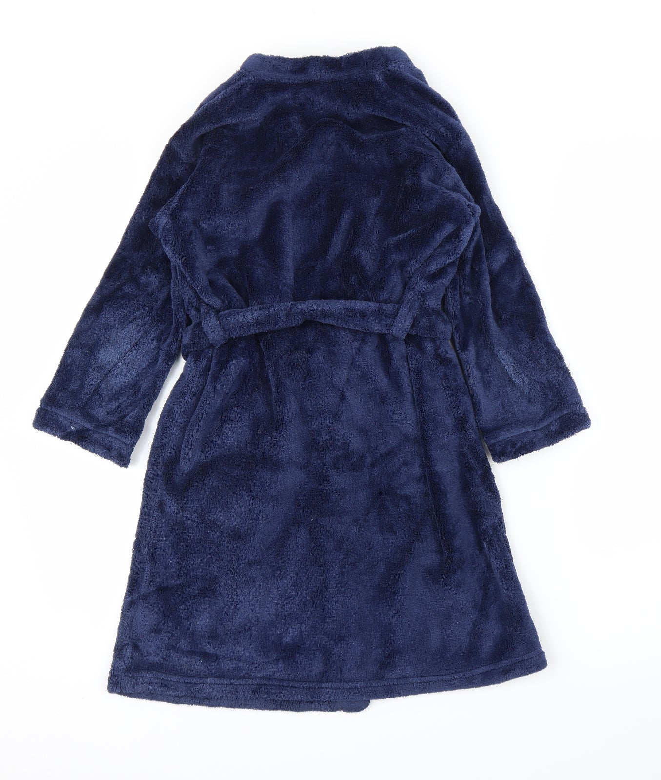 M&S Boys Blue Solid   Robe Size 7 Years