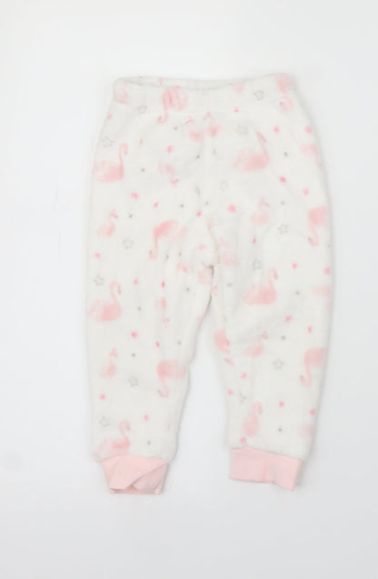 Matalan Girls White   Sweatpants Trousers Size 12 Months