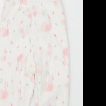 Matalan Girls White   Sweatpants Trousers Size 12 Months