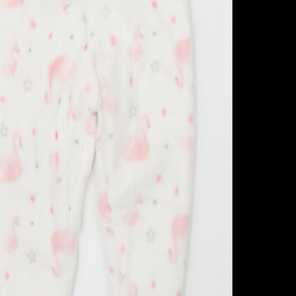 Matalan Girls White   Sweatpants Trousers Size 12 Months