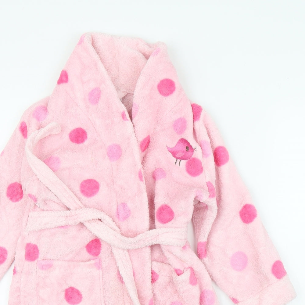 Mini Club Girls Pink Spotted  Capri Robe Size 4-5 Years