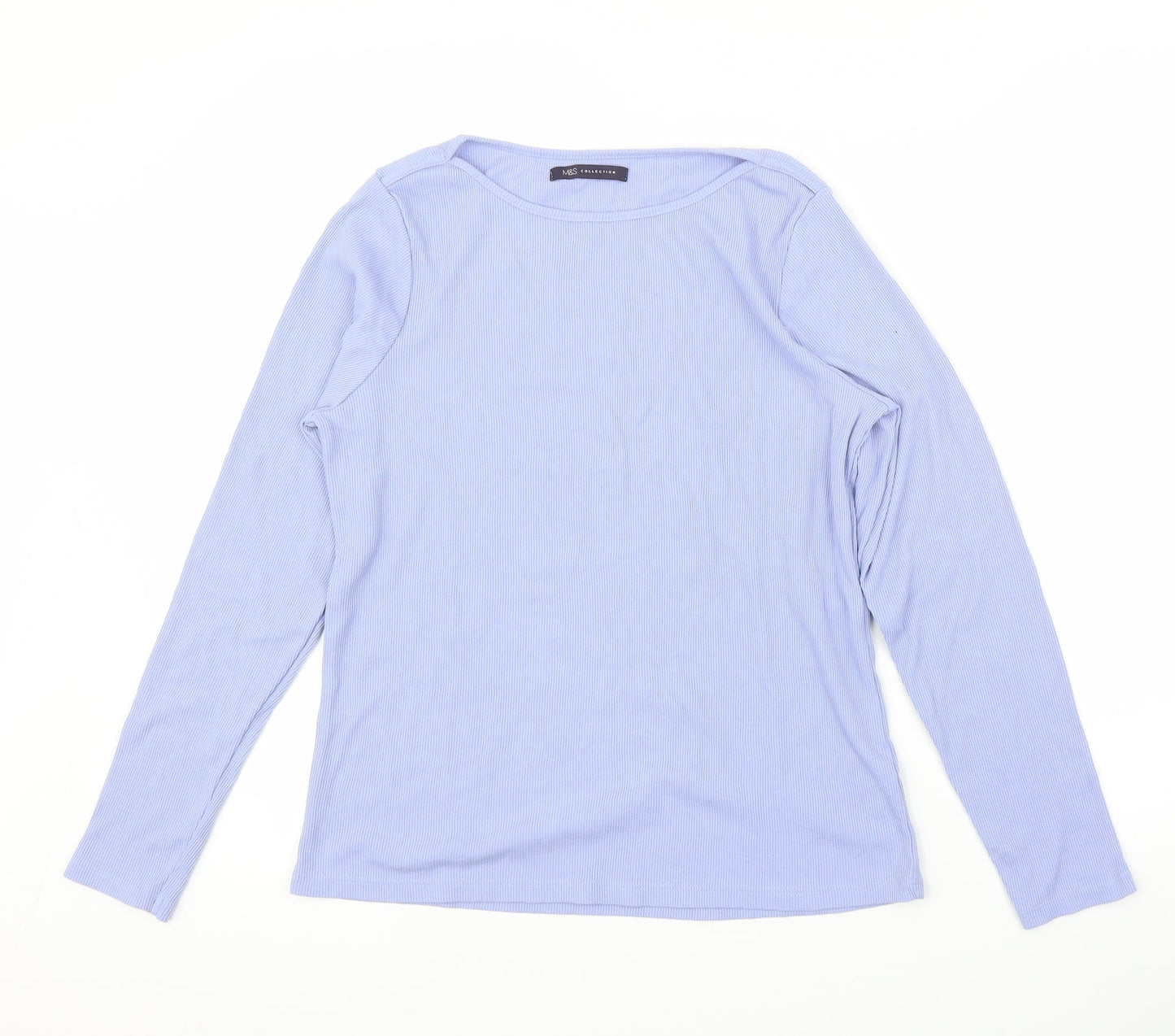 Womens UK Size 14 M&S Blue Basic Blouse