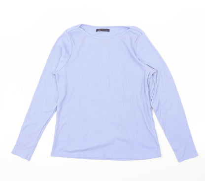 Womens UK Size 14 M&S Blue Basic Blouse