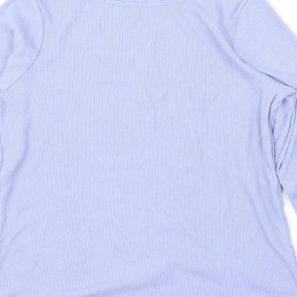 Womens UK Size 14 M&S Blue Basic Blouse