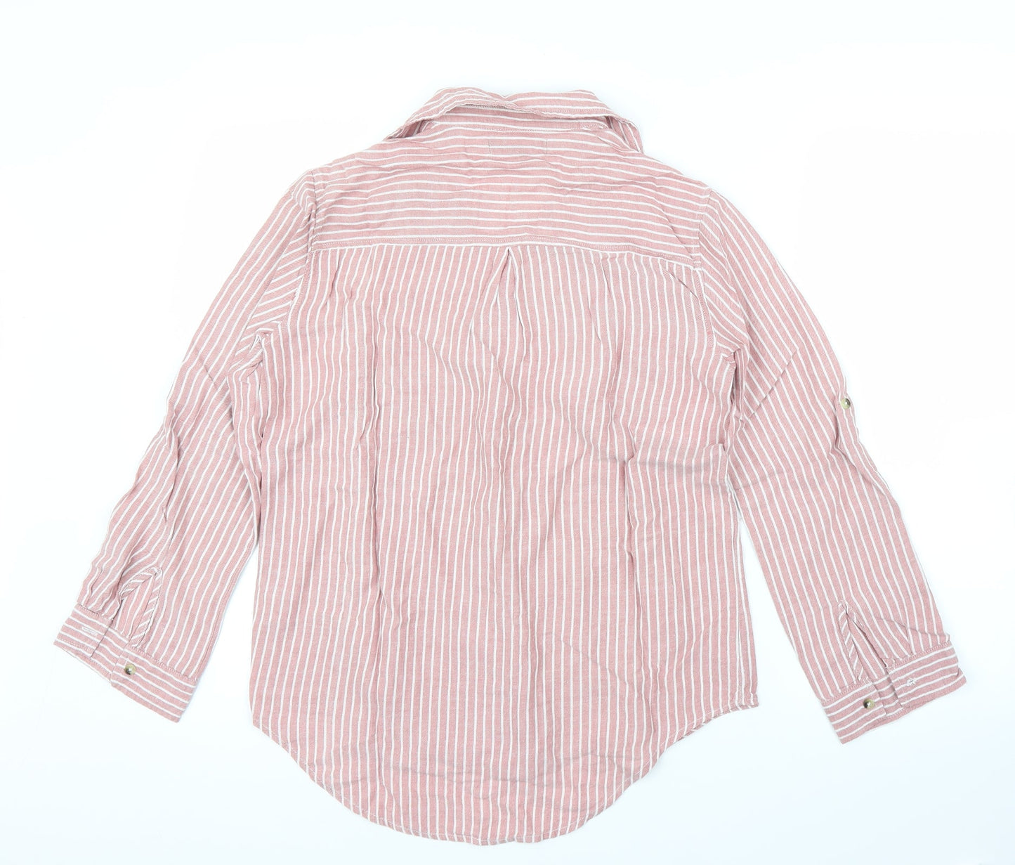 Primark Womens Pink Striped  Basic Button-Up Size 10