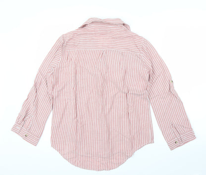 Primark Womens Pink Striped  Basic Button-Up Size 10