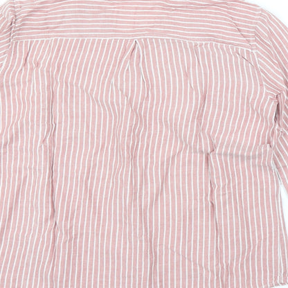 Primark Womens Pink Striped  Basic Button-Up Size 10